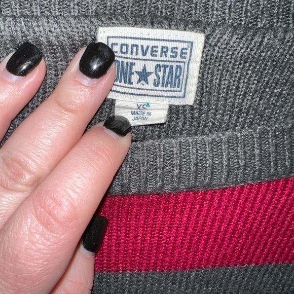 Converse One Star sweater, gray and pink, size XS - Picture 4 of 9